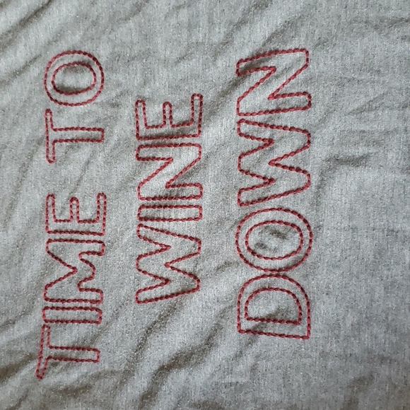 Comfy Time to Wine Down Top-Grey - Picture 2 of 6